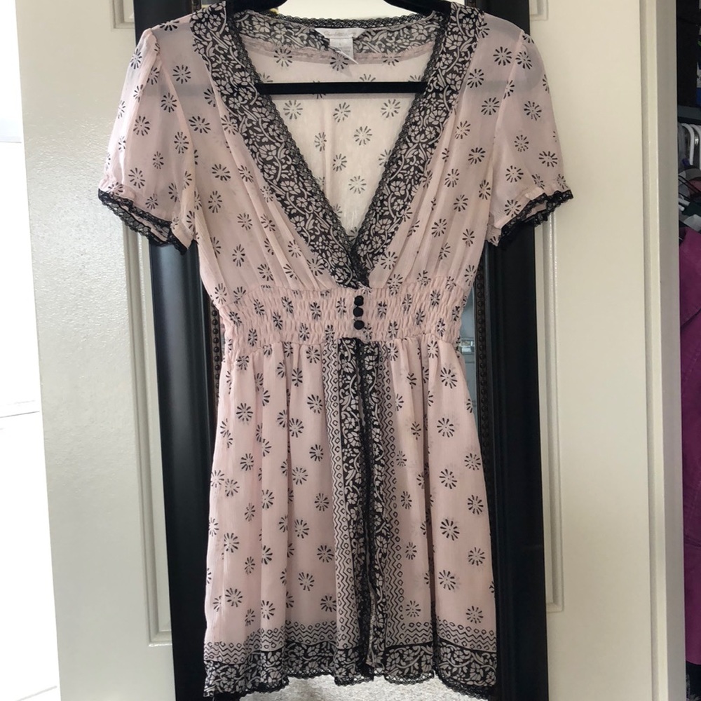 Sheer & Lace Babydoll Top